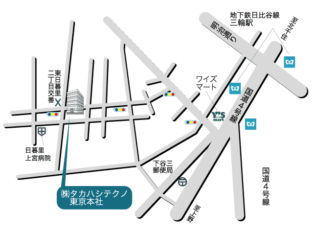 地図：本社・東京営業所